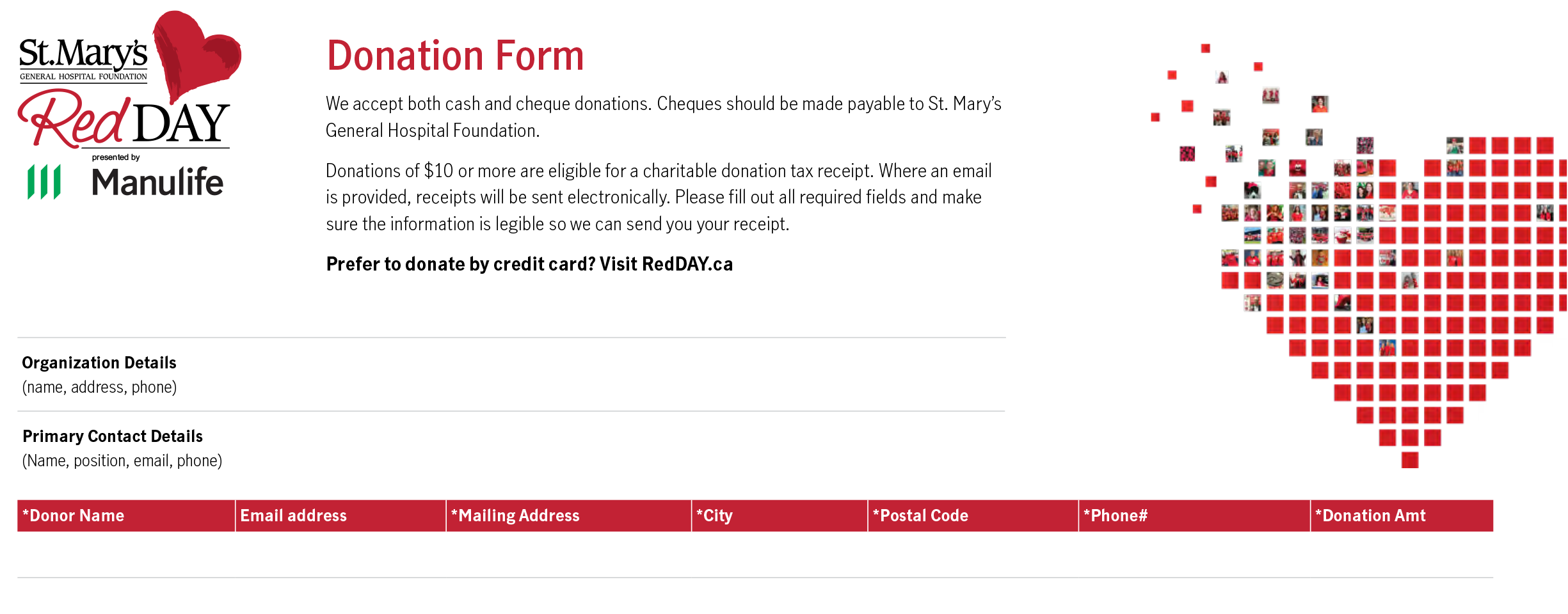 Offline Donation / Pledge Form