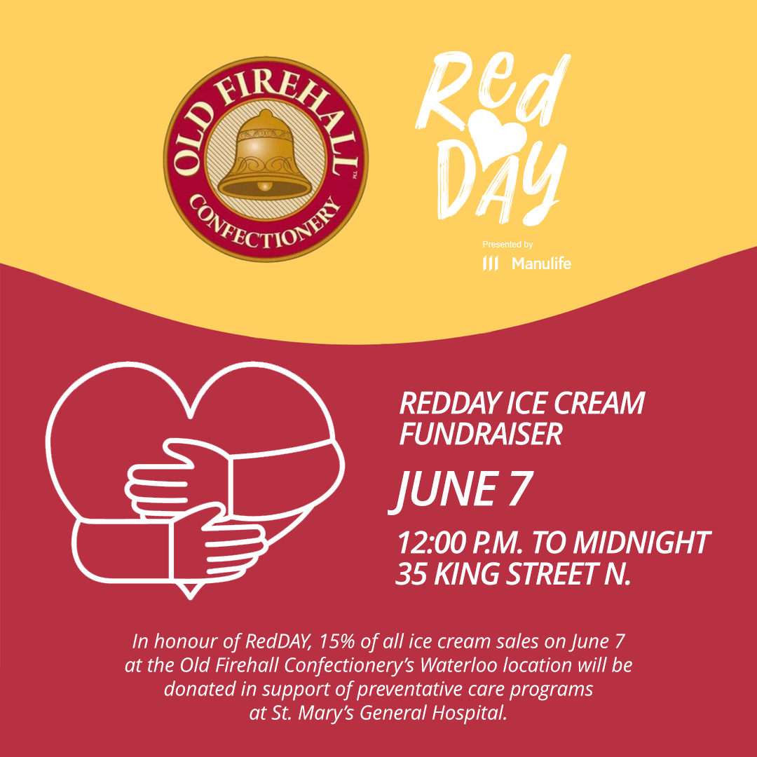 RedDAY Ice Cream Fundraiser - Old Firehall Confectionery Waterloo