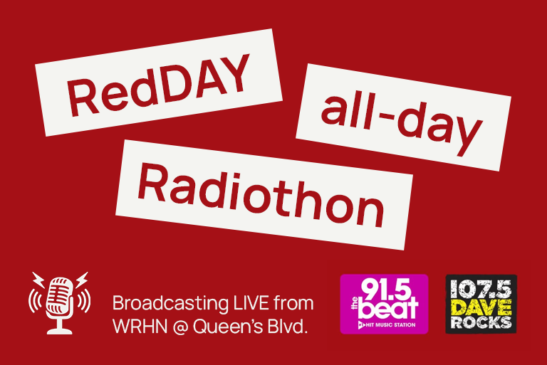 RedDAY all-day Radiothon | Broadcasting LIVE from WRHN @ Queen's Blvd.