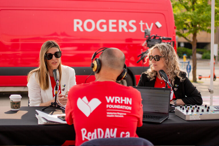 WRHN Foundation leaders discussing RedDAY on the Mike Farwell show.